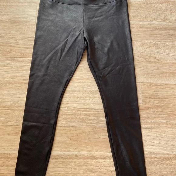 Simply Vera Vera Wang Pants - SIMPLY VERA- VERAWANG FAUX LEATHER LEGGINGS HIGH RISE LARGE